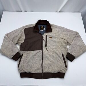 Vintage‎ Browning Berber Fleece Hunting Jacket Mens Large Gore Windstopper USA